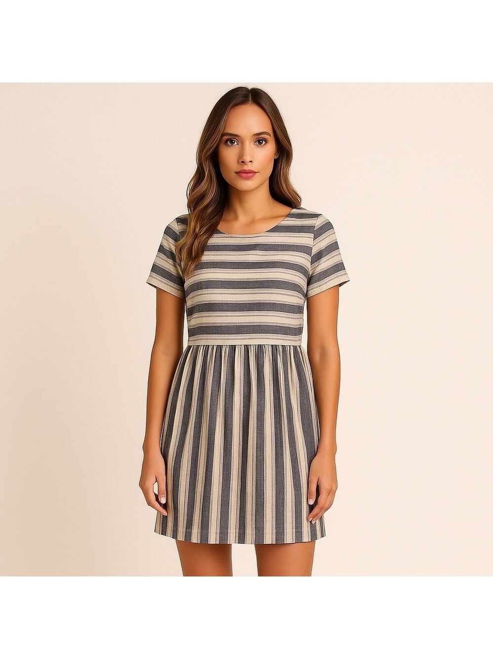 𝅺DRESS 100% cotton dress Twik Simons blue white stripes in small